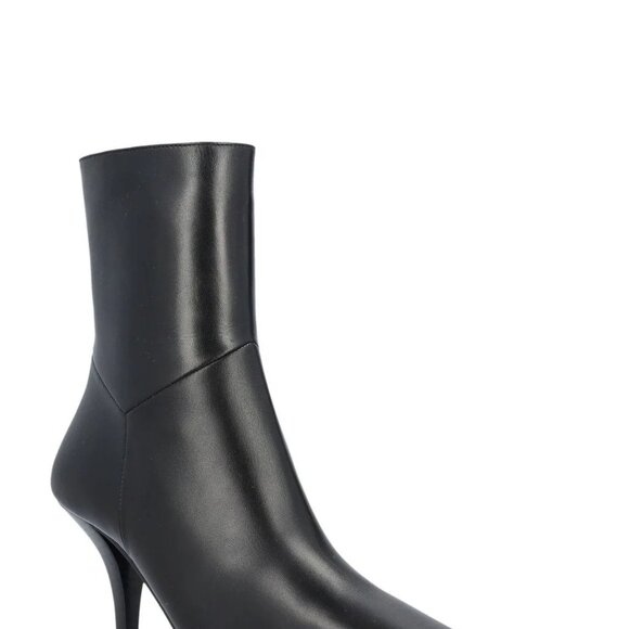 NIB Gucci square G black leather booties IT 38.5 US 8.5 - Picture 2 of 11